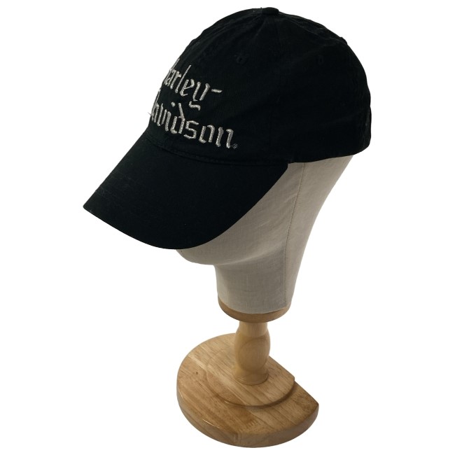 HARLEY-DAVIDSON キャスケット 黒　新品 USA製 HARLEY-DAVIDSONハーレー ダビッドソン 刺繍 レザー