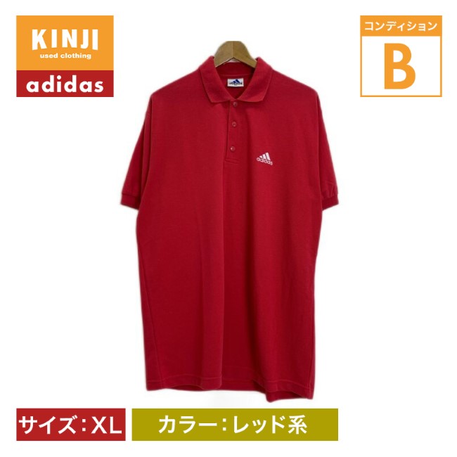 【古着】　90s　万国タグ　アディダス　ポロシャツ　アメカジ　ワンポイント刺繍 90s adidas アディダス ポロシャツ 半袖 ワンポイントロゴ ロゴ