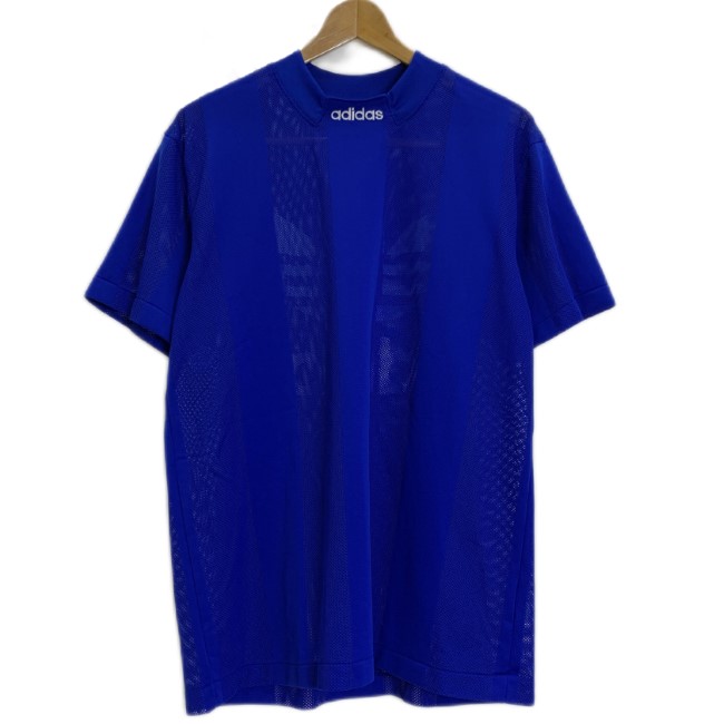 アディダス デサント製 半袖シャツ y2k 90s adidas アディダス デサント製 衿付きTシャツ - メルカリ