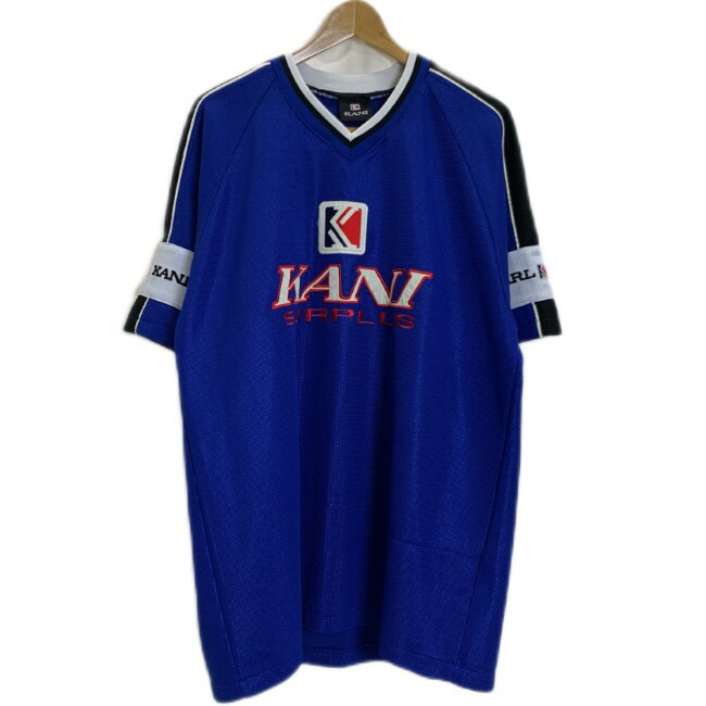 90s-00s KARL KANI JEANS刺繍ロゴゲームシャツY2KTシャツ 90-00s KARL KANI JEANS S/S embroidered T-SHIRT