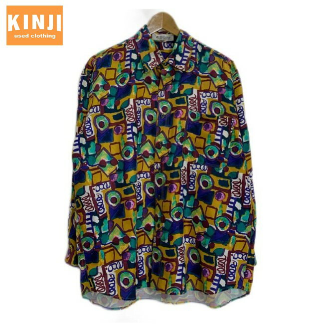 楽天市場】【中古】 DIJO AND CHA CHA 柄シャツ シルクシャツ