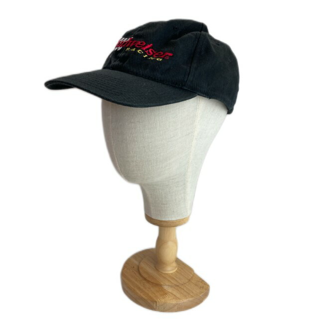 USA製 budweiser 6パネル　キャップ　ハット　帽子　黒　90's USA製 budweiser 6パネルキャップハット帽子黒90's