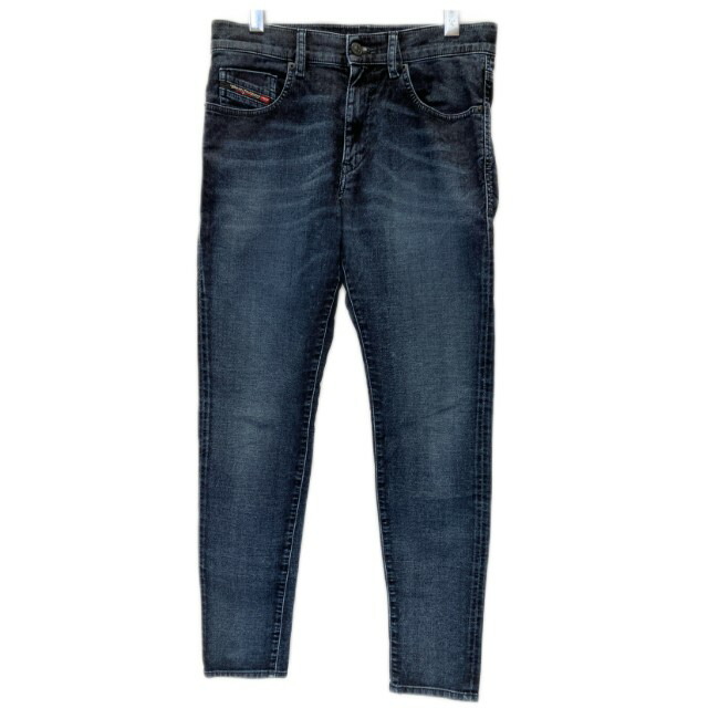 DIESEL レザーパンツ　美品 DIESEL ディーゼル レザーパンツ メンズ 羊革×牛革切替 裾ジップ