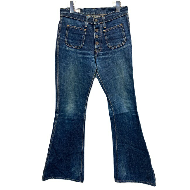 70s BIG JOHN ビッグジョン フレアデニム 濃紺 ベルボトム Big John BIGJOHN ビッグジョン MH402B ベルボトム ボタン