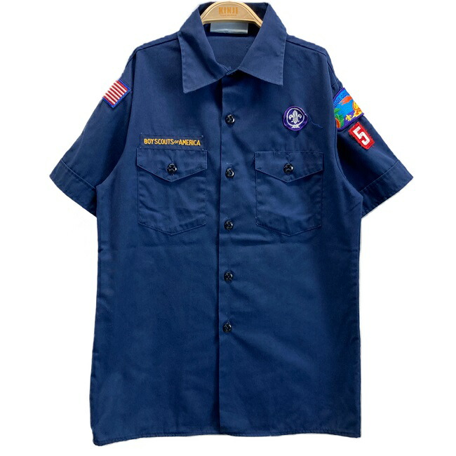 70s ヴィンテージ　ワッペン　シャツ　US NAVY ボーイスカウト 70s ヴィンテージワッペンシャツUS NAVY ボーイスカウト