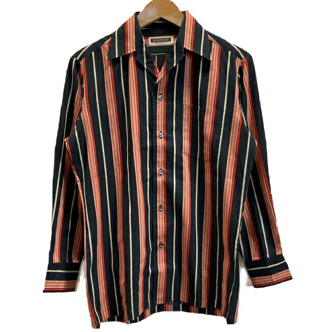 【個性派古着】日本製　半袖デザインシャツ　ネクタイセット　麻入りシャツ　ＬＬ 25jl31p1.jpg