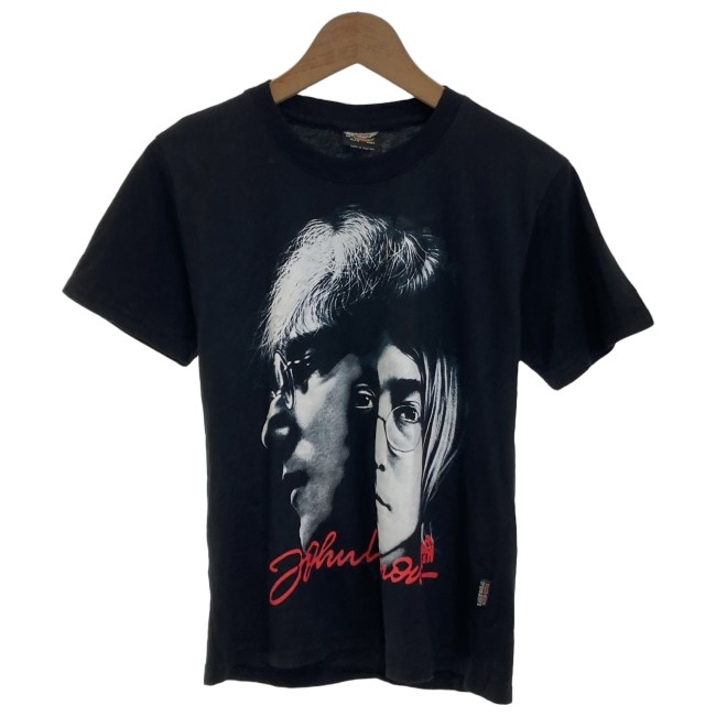 ジョン・ガリアーノ 美品 花柄 新聞プリント VネックTシャツ ジョン・ガリアーノ 美品 花柄 新聞プリント VネックTシャツ