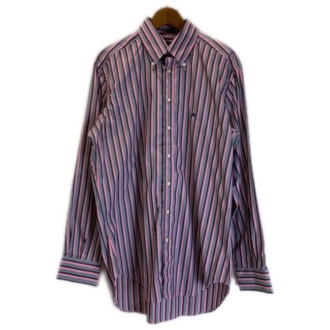 楽天市場】【中古】 ETRO （エトロ） ストライプ×刺繍 シャツ ｼｬﾂ