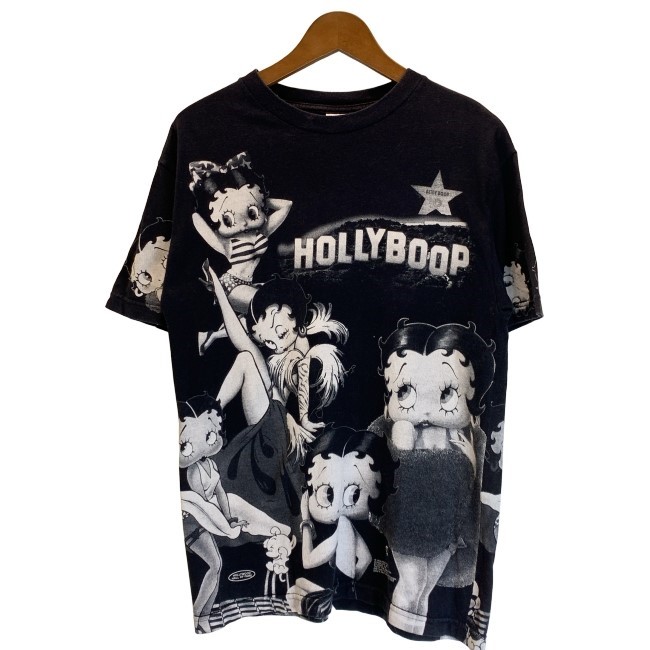 00'S ALSTYLE BETTY BOOP Betty Boop character print T-shirt, men's size M cotton navy blue type Vintage Second Hand