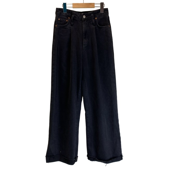 楽天市場】【中古】 ZARA デニムパンツ ワイド 裾ダメージ加工