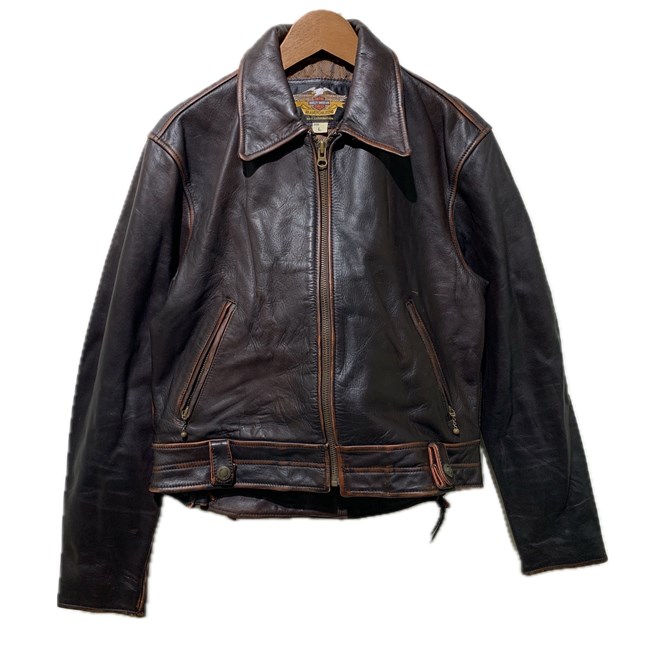 ハ−レ− ダビッドソン　レアモデル　シングルライダースレザージャケット 楽天市場】00年代 HARLEY DAVIDSON ハーレーダビッドソン シングル