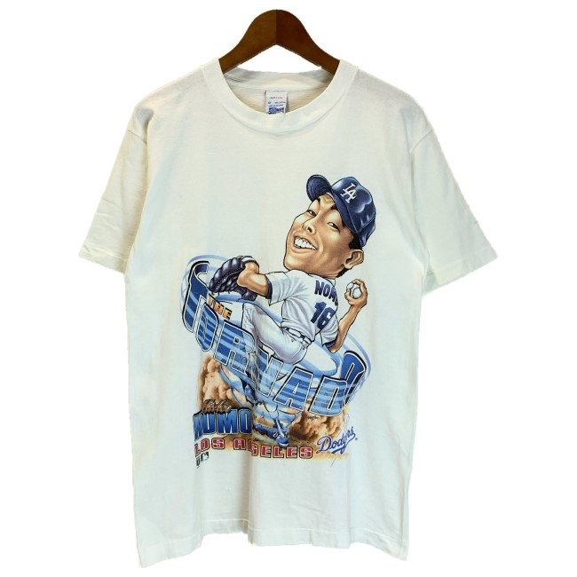 デッドストック　90s MLBドジャース×野茂英雄　半袖Tシャツ　USA製 90's Dodgers 