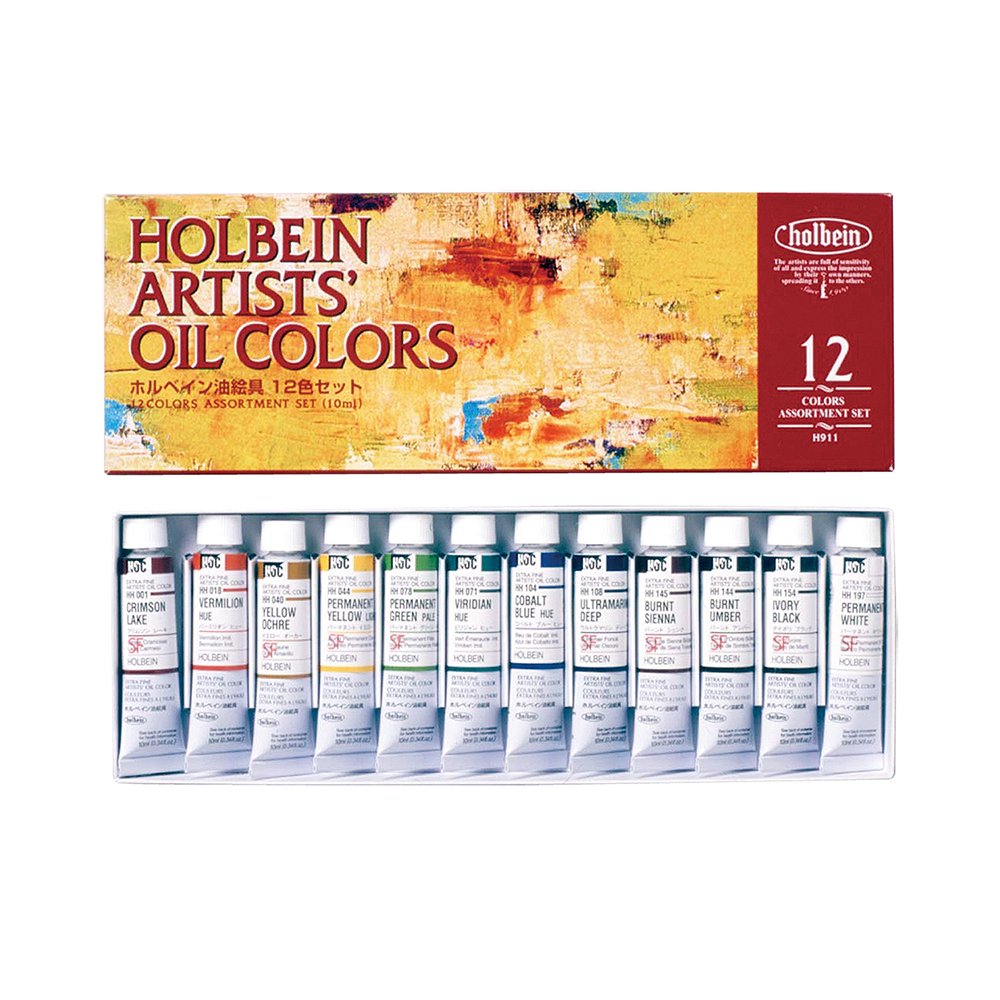 楽天市場】ホルベイン 油絵具 10ml H913 18色セット : 中善画廊
