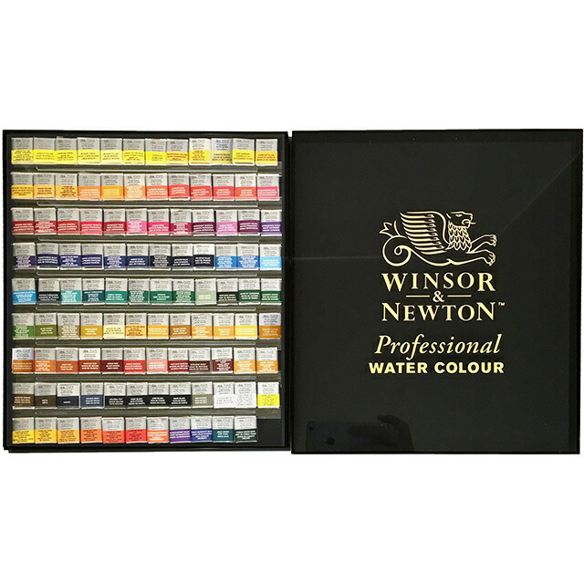ウィンザー家＆サー・アイザック・ニュートン｜WINSOR \u0026 NEWTON プロフェッショナルウォーターカラーハーフパン105色書き割り ウィンザー家サー・アイザック・ニュートン 18809799