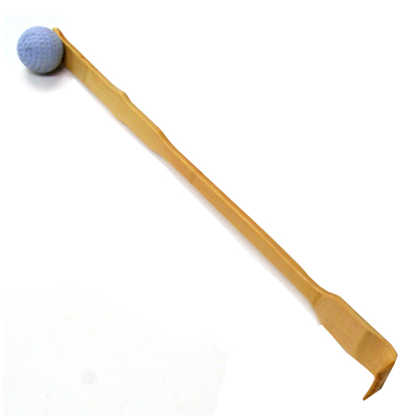 竹製 孫の手 「肩たたきゴルフボール型ゴム ボール 付」体が固くて背中が掻けない人御用達！！長さもたっぷり４７cm 