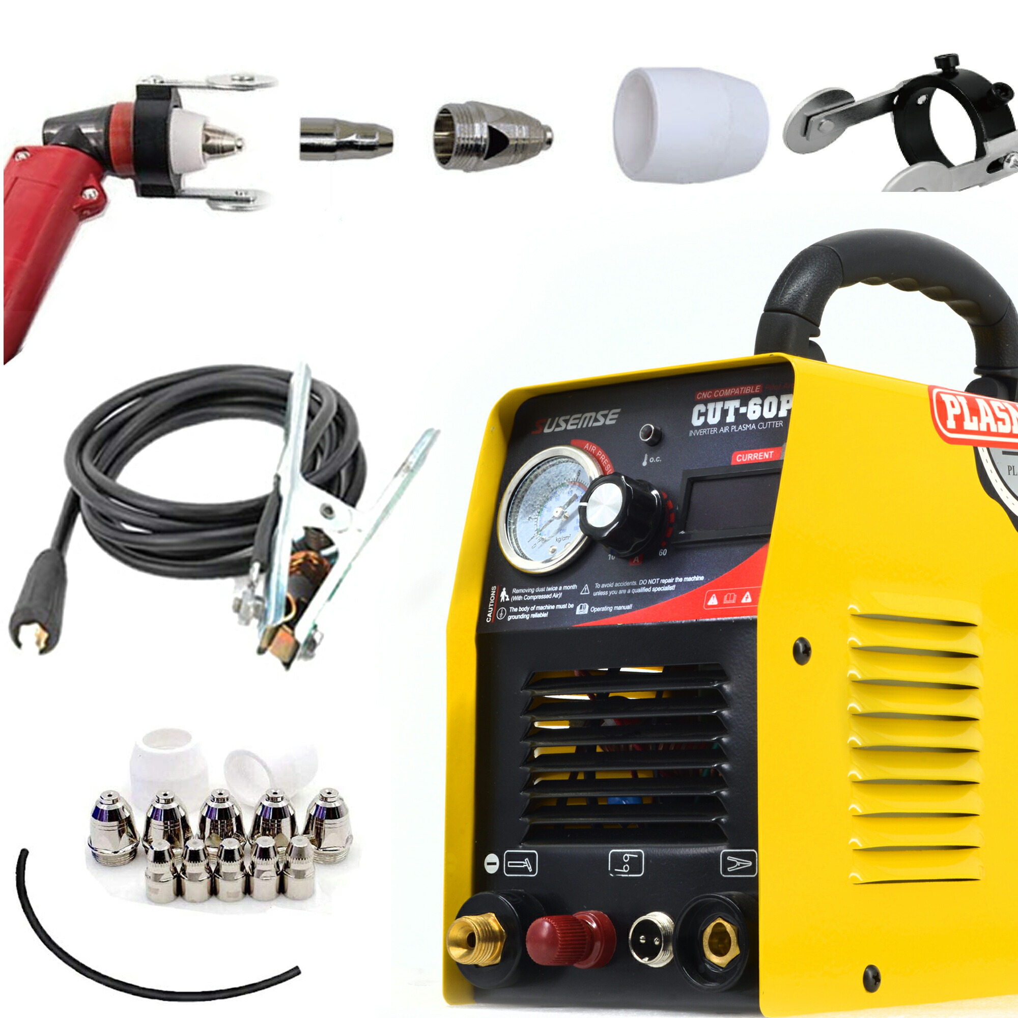 デジタル制御プラズマ切断機100 0vインバーターエアープラズマ切断機 溶接 熱工具本体 Igbtモジュール最大カット厚さ 18mm Diy 工具 プラズマカッター Igbtモジュール最大カット厚さ 18mm Cut60p 金吉機械