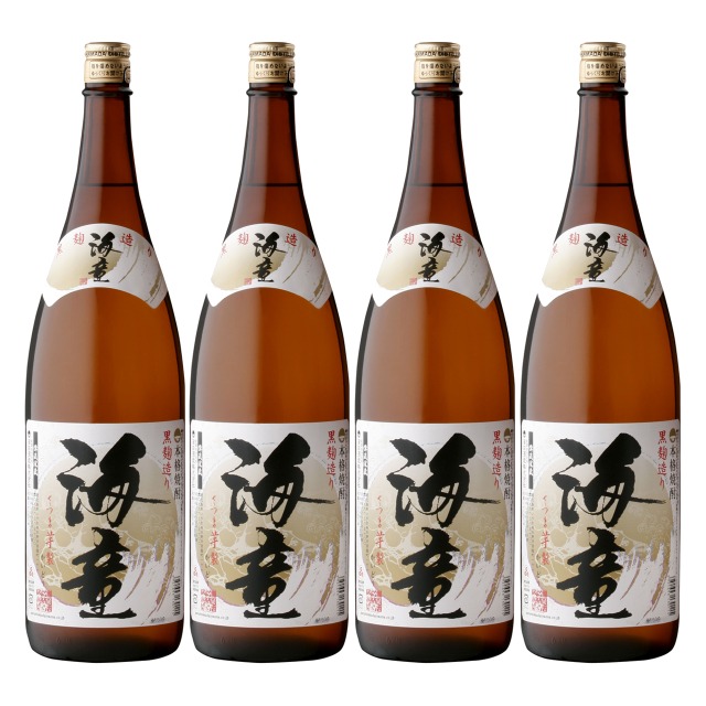 海童(かいどう) 黒麹 25度 1800ml×4本 芋焼酎 濱田酒造 鹿児島※北海道･東北エリアは別途運賃が1000円発生します。