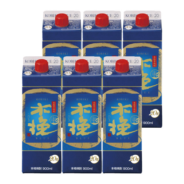 木挽BLUE 20度 パック 900ml×6本 芋焼酎 雲海酒造※北海道･東北エリアは別途運賃が1000円発生します。