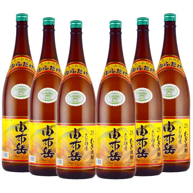 由布岳 25度 1800ml &times; 6本 セット 麦焼酎 小野酒造 大分県送料無料 小野酒造 大分県※北海道・東北地区は、別途送料1000円が発生します。｜オーリック