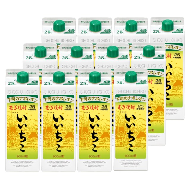 いいちこ パック 25度 900ml&times;12本 麦焼酎 三和酒類 大分県※北海道･東北エリアは別途運賃が1000円発生します。｜オーリック