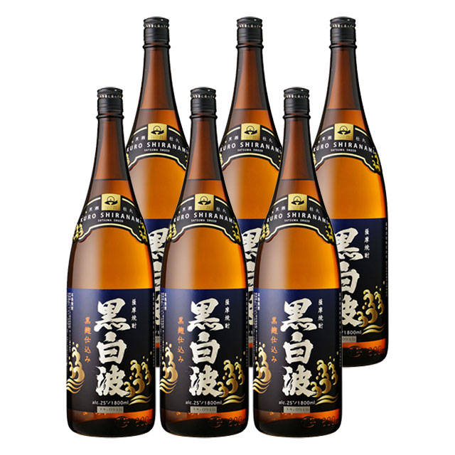バット　さつま黒白波芋焼酎 25度 1800mlパック×6本 Amazon.co.jp: さつま黒白波芋焼酎 25度 1800mlパック×6本 : ホーム