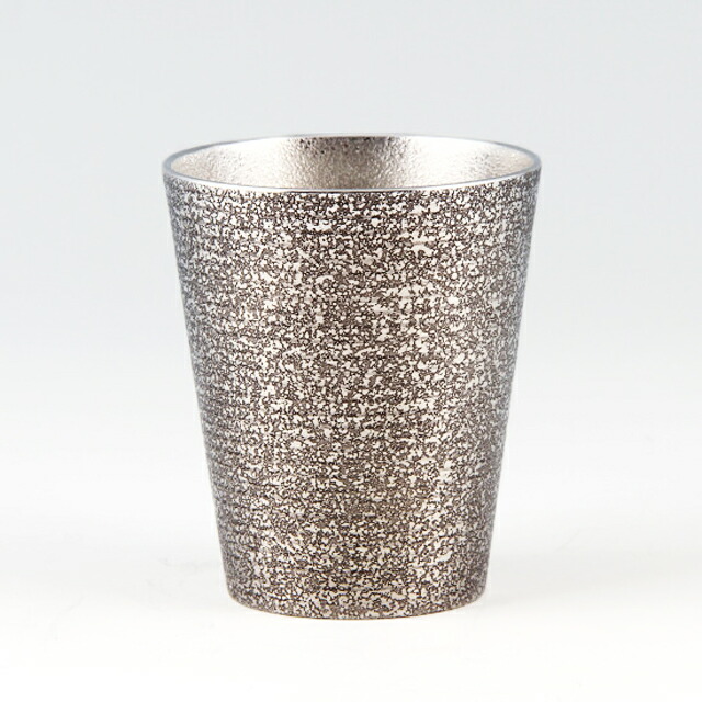 薩摩錫器 錫 タンブラー ロンググラスビッグ 吹雪 黒 450ml 79A-3-2 薩摩錫器工芸館　代引不可父の日 錫器 錫製 コップ 還暦祝 結婚祝 退職祝 贈答 母の日 プレゼント ギフト 伝統工芸品
