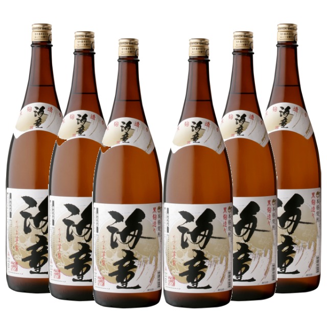 海童 黒麹 25度 1800ml&times;6本 芋焼酎 濱田酒造 ケース買い※北海道･東北エリアは別途運賃が1000円発生します。｜オーリック