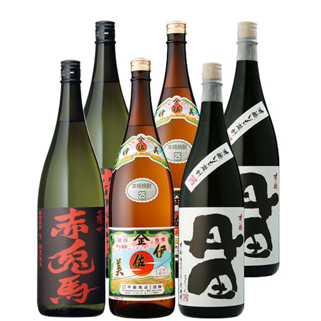 赤兎馬・伊佐美・有機丹田 各2本 1800ml×6本セット 芋焼酎 薩洲濱田屋伝兵衛送料無料 ギフト プレゼント 贈答 御中元 記念日 ※北海道・東北地区は、別途送料1000円が発生します。