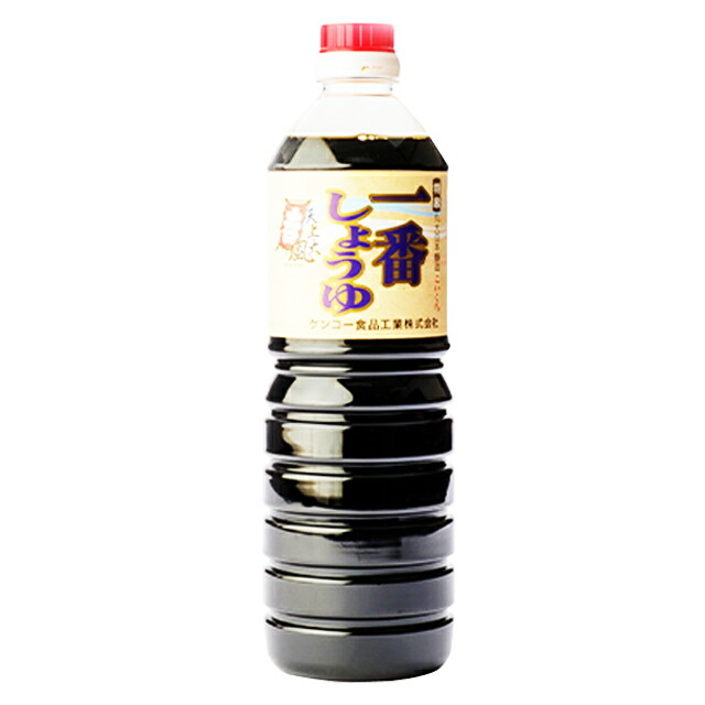 ケンコー食品　濃口一番　1L×15本　　送料無料 産地直送 同梱・代引不可　調味料 濃口醤油 九州産原料 九州醤油