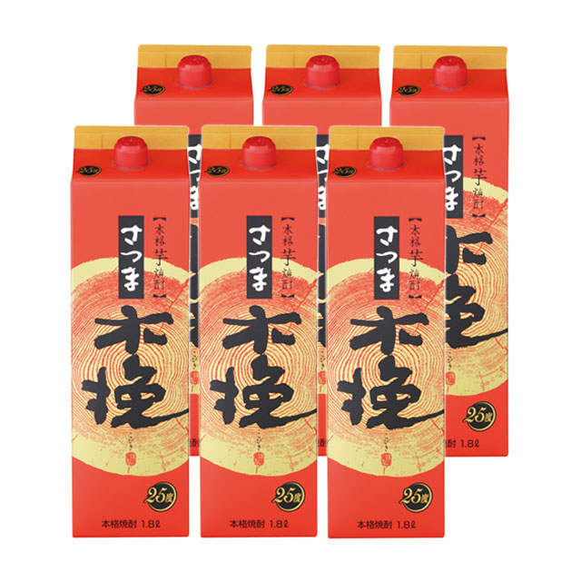 さつま木挽 25度 パック 1800ml×6本 セット 芋焼酎 雲海酒造※北海道･東北エリアは別途運賃が1000円発生します。