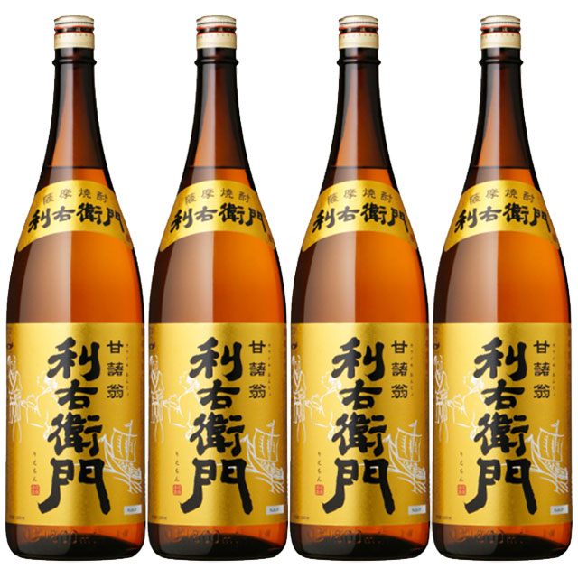 利右衛門 25度 1800ml×4本セット 芋焼酎 指宿酒造※北海道・東北エリアは別途運賃が1000円発生します。