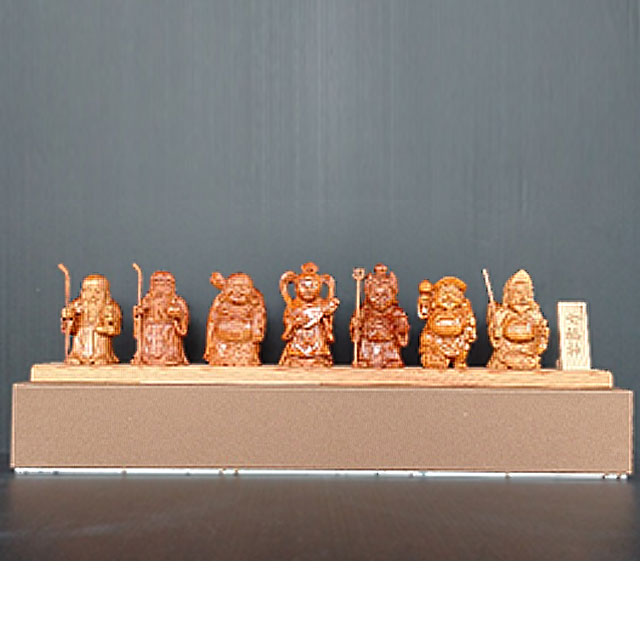 屋久杉 ミニ七福神 木製置物 九州銘木 屋久杉 ミニ七福神置物 | やくしまや