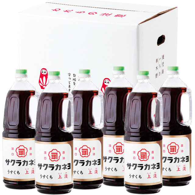 サクラカネヨ 濃口醤油 甘露 1.8Ｌ × 10本 : オーリック
