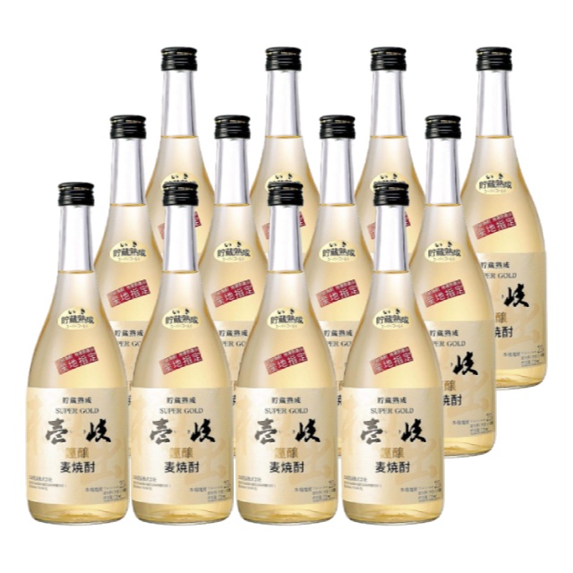 壱岐スーパーゴールド 22度 720ml×12本 樫樽麦焼酎 玄海酒造 長崎県※北海道･東北エリアは別途運賃が1000円発生します。