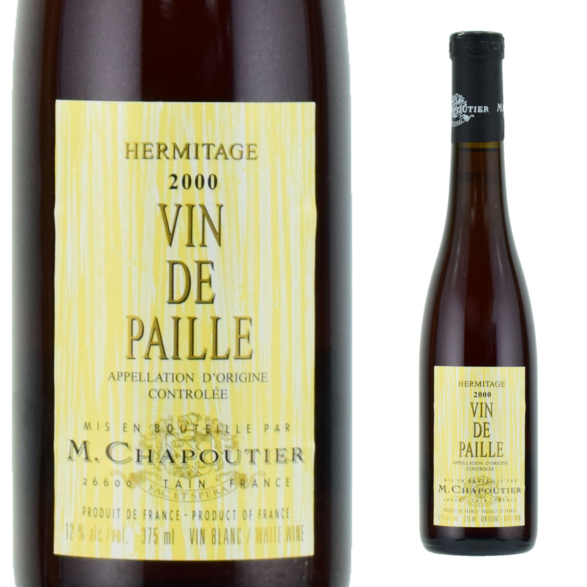 M. シャプティエ エルミタージュ 白 ヴァン・ド・パイユ 2000 375ml デザートワインHermitage Vin de Paille M.Chapoutier