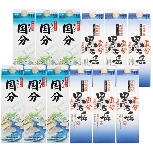国分酒造飲み比べセット！国分･黒石岳 25度 1800ml各6本 計12本 芋焼酎 国分酒造※北海道・東北エリアは別途運賃が1000円発生します。