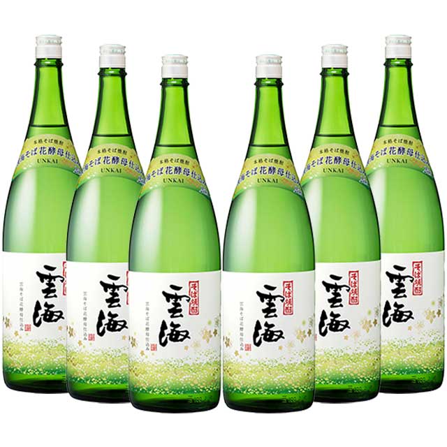雲海そば 花酵母仕込み 25度 1800ml×6本 そば焼酎 雲海酒造※北海道･東北エリアは別途運賃が1000円発生します。