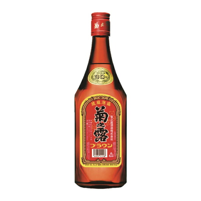 楽天市場】琉球泡盛 菊之露 ブラウン 30度 720ml KIKU NO TSUYU : 酒の