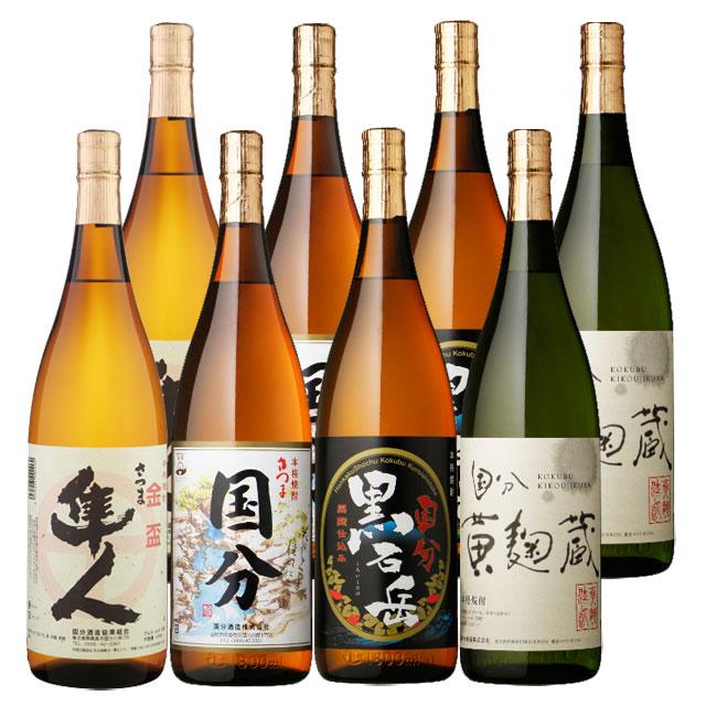 国分酒造飲み比べセット!国分・黒石岳・黄麹蔵・隼人 25度 1800ml各2本 計8本 芋焼酎 国分酒造※北海道・東北エリアは別途運賃が1000円発生します。
