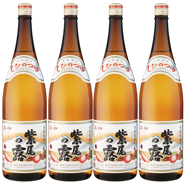 紫尾の露 25度 1800ml×4本 芋焼酎 軸屋酒造※北海道・東北エリアは別途運賃が1000円発生します。