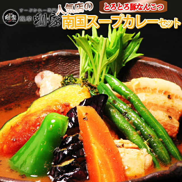スープカレー 送料無料 剛家の南国スープカレーとろとろ豚なんこつ10食入 野菜なし メーカー直送 同梱不可代引不可 送料無料 お中元 ギフト プレゼント 御中元 記念日 内祝い お歳暮|オーリック