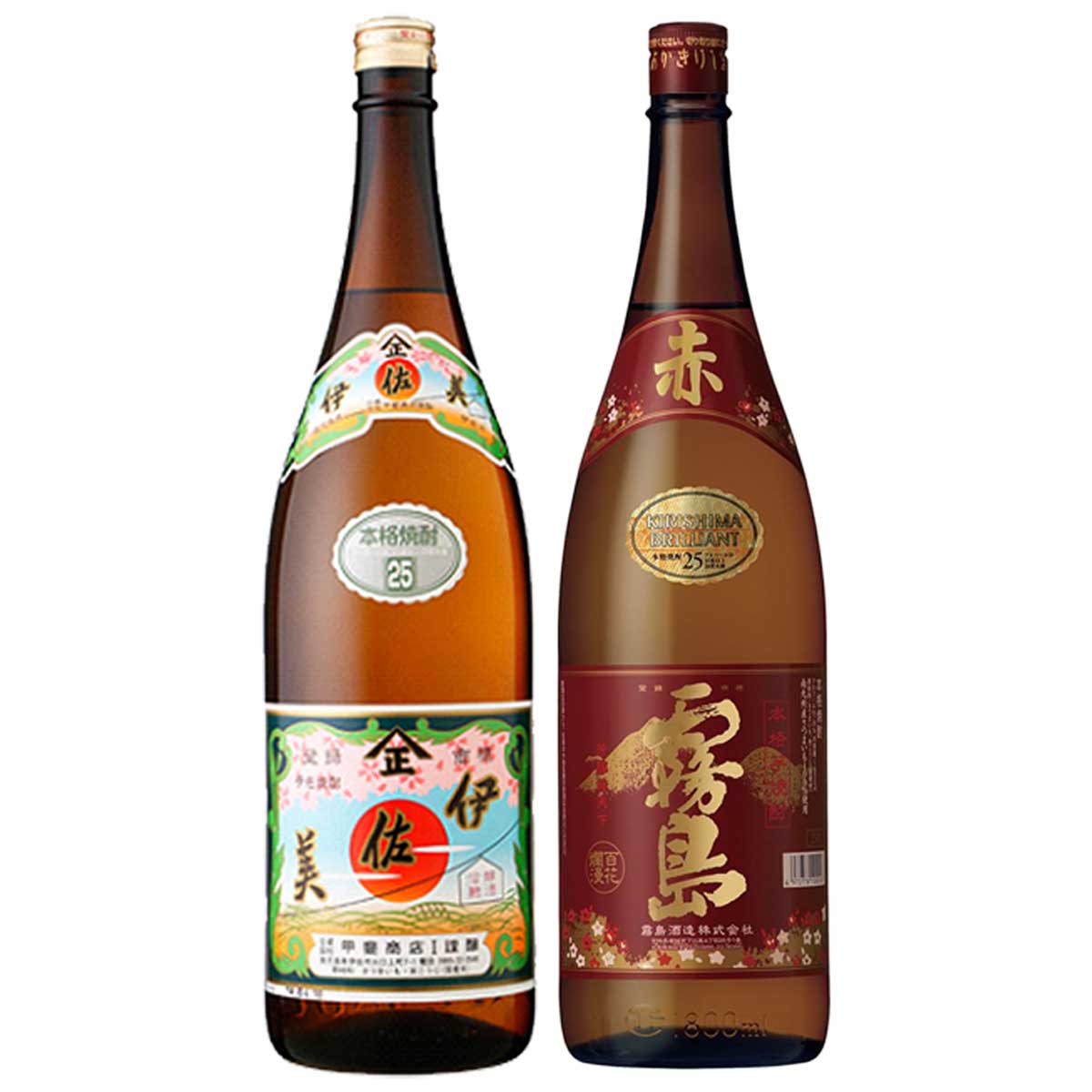 伊佐美 ･ 赤霧島 1800ml × 各1本 計2本 セット父の日 送料無料 焼酎セット ギフト 贈り物 ※北海道・東北地区は、別途送料1000円が発生します。
