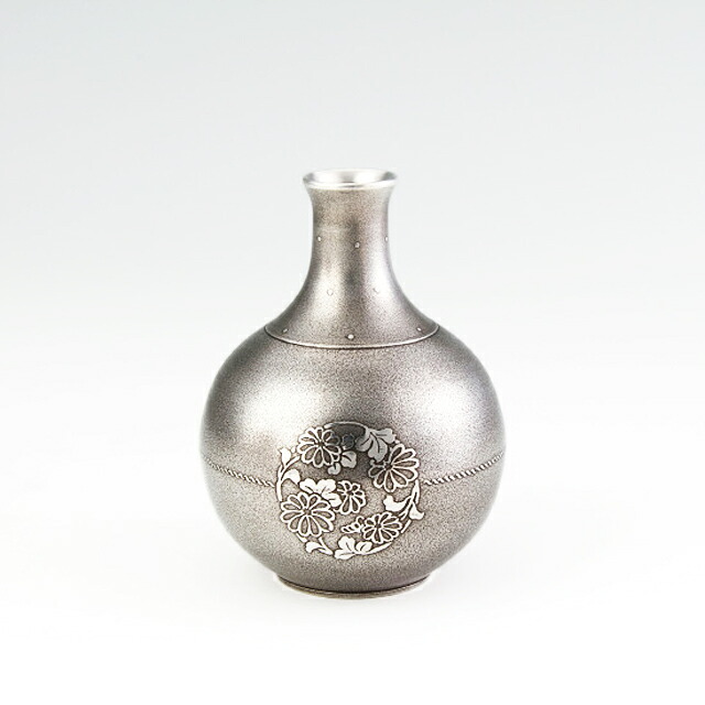 薩摩錫器 錫 花器 一輪挿し H14 Φ10.5 [No.132] 薩摩錫器工芸館　代引不可父の日 錫器 錫製 還暦祝 結婚祝 退職祝 贈答 母の日 プレゼント ギフト 伝統工芸品｜オーリック