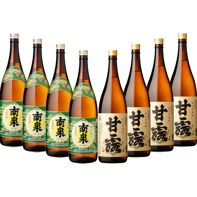 種子島焼酎 飲み比べセット しま甘露･南泉 1800ml × 各4本 計8本セット※北海道・東北地区は、別途送料1000円が発生します。