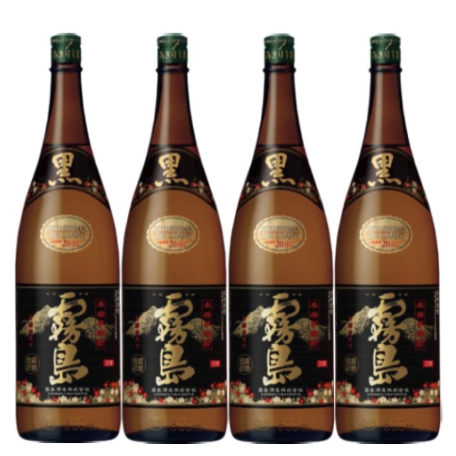 黒霧島 20度 1800ml×4本 芋焼酎 霧島酒造※北海道･東北エリアは、別途運賃が1000円発生します。