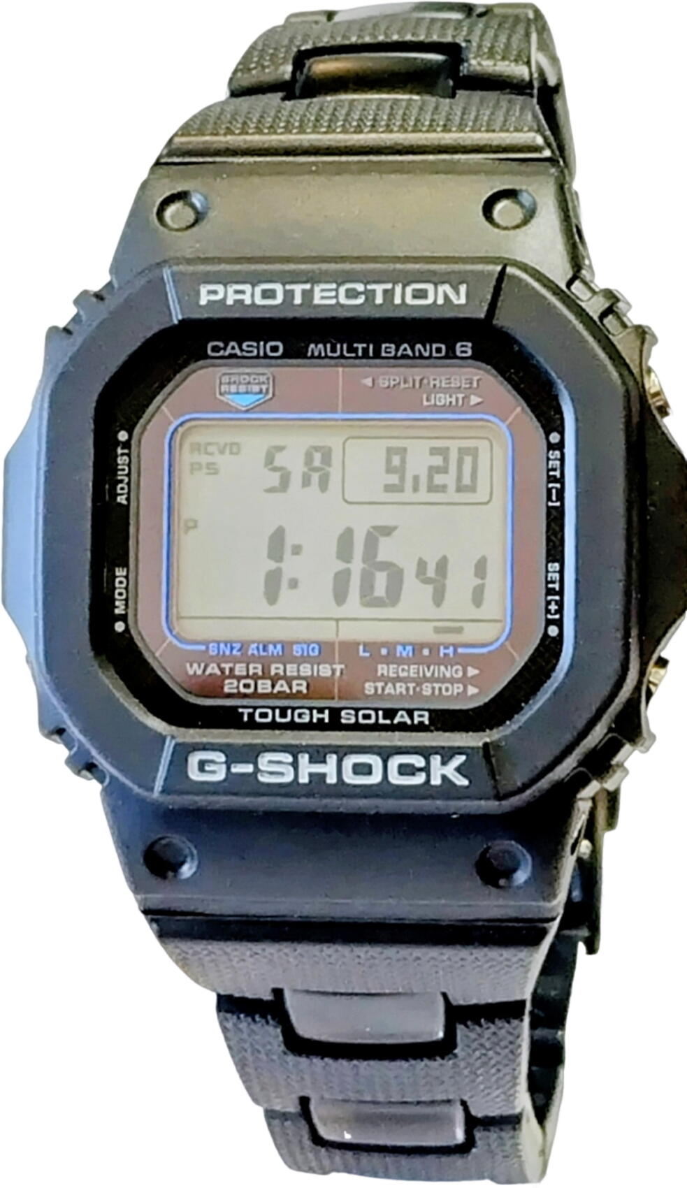 G-SHOCK GW-M5610U-1BER メタルコアベルト変更済 G-SHOCK GW-M5610U-1JFメタルコアバンド装着のカスタムモデル