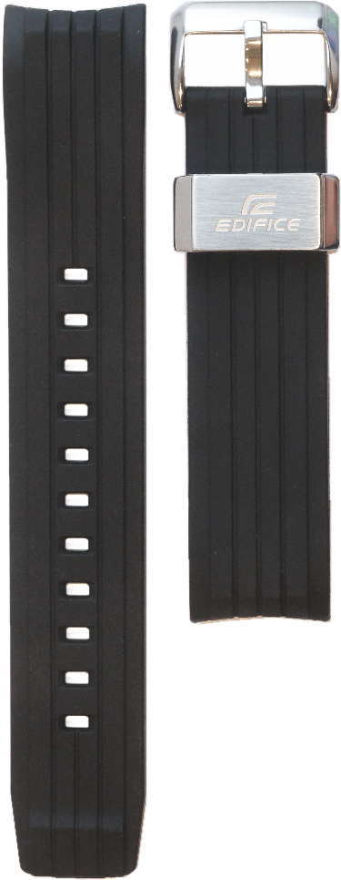 D*l様 EDIFICE EQB-S01XBR-1AJF ブラックラバーベルト EDIFICE（CASIO） CASIO EDIFICE カシオ エディフィス 純正 ラバー