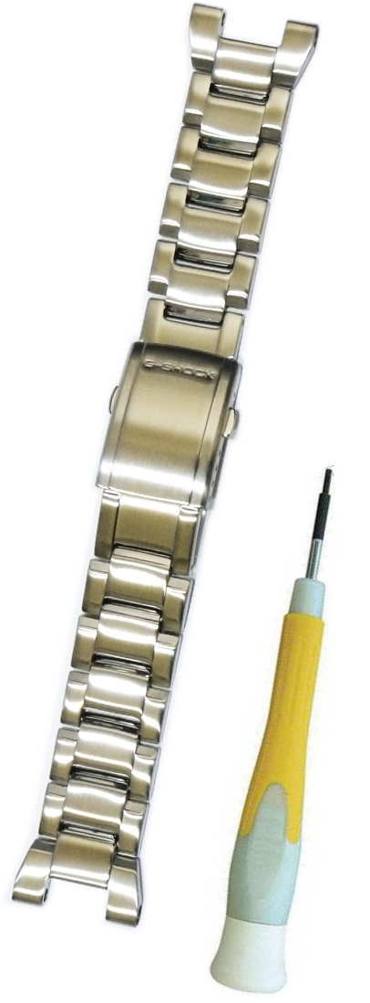 カシオ [CASIO] G-SHOCK G-STEEL[新品] GST-W300,GST-W310,GST-W130用互換メタルバンド（ベルト）＋ドライバー付セット