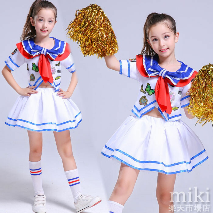チア　5点セット 楽天市場】キッズチア 衣装 チアダンス セットアップ 女の子