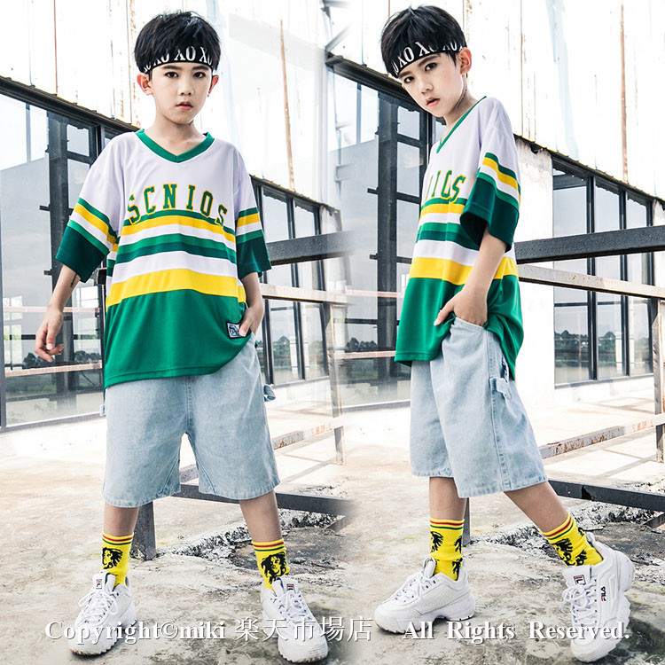 楽天市場 上下セットアップ デニムパンツ キッズ ダンス衣装 ヒップホップ Hiphop ジャズダンス Jazz 男の子 女の子 トップス 上着 ダンスパンツ 練習着 体操服 おしゃれ ステージ衣装 ガールズ ジャッズ サルエルパンツ 演出服 ダンスウェア ジュニア Jazz Dj オシャレ